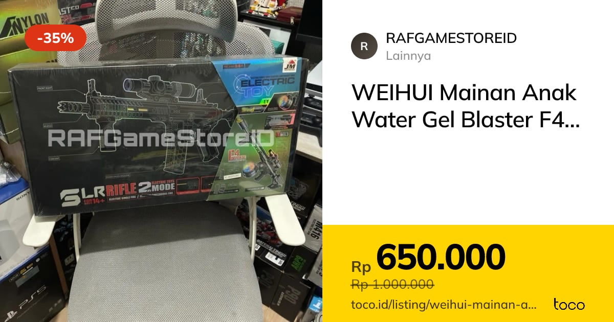Jual WEIHUI Mainan Anak Water Gel Blaster F4 Defense…
