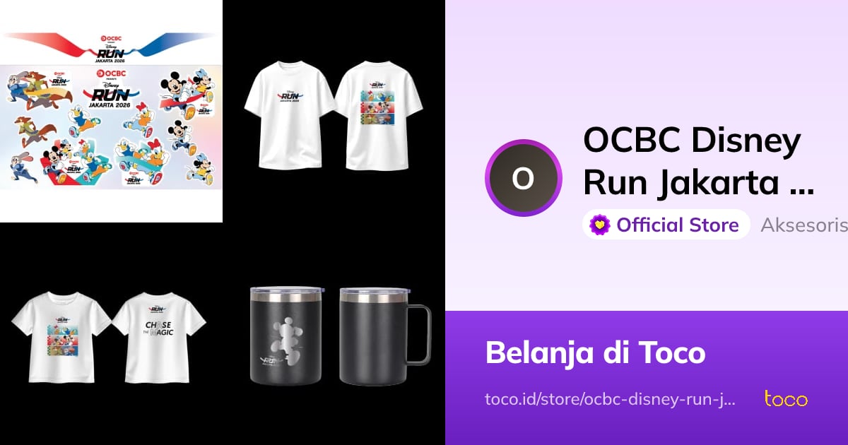 Toko OCBC Disney Run Jakarta 2026 - Official Merchandise Sto